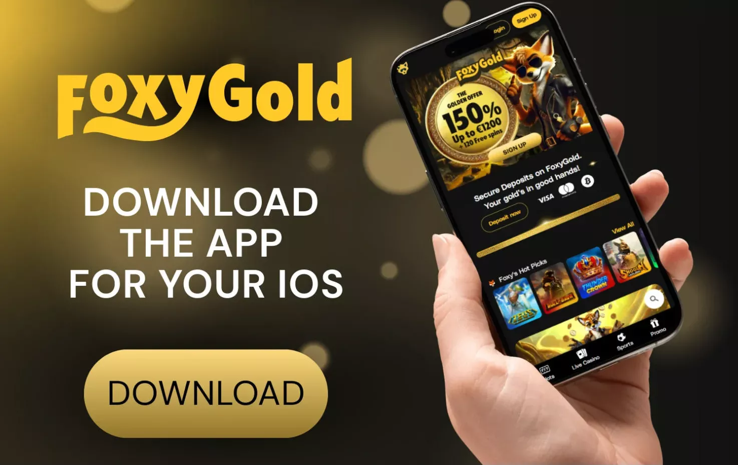 FoxyGold Casino App-schermafbeelding